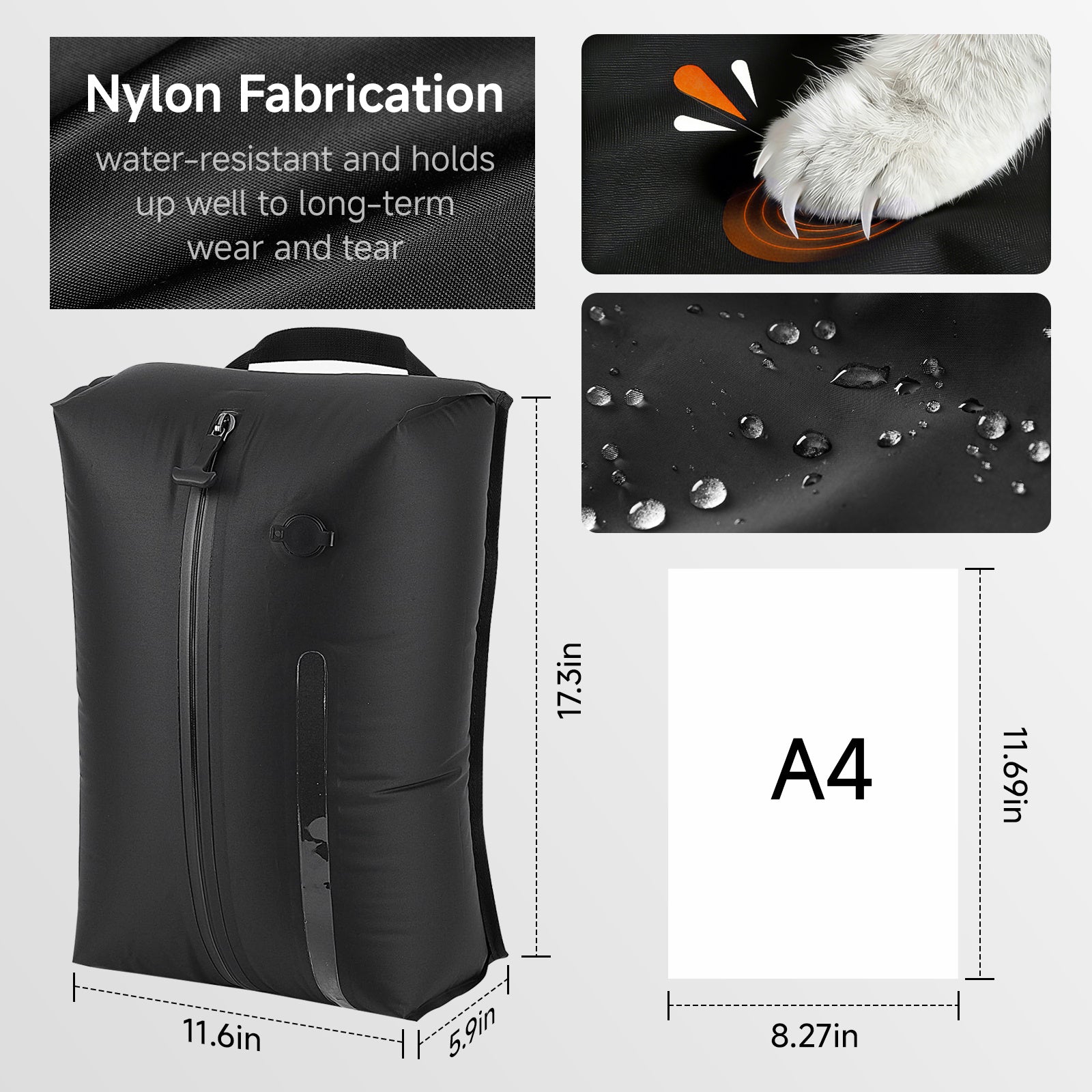 4.49gal IPX7 Waterproof Travel Electric Vacuum Compression Bag | Pump, 50% Space-Saving, Fits Suitcases, Backpacks, Carry-On Luggage, Ideal for Travel and Business Trips, Zipper Closure, Nylon Material, Charging