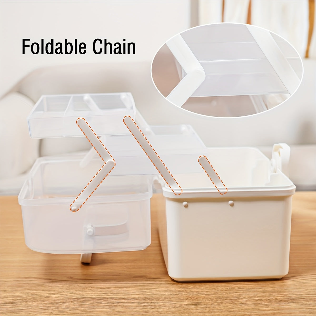 Large Capacity Storage Box CITYLIFE Large Capacity Multi-Compartment Storage Box with Handles | Durable Waterproof Plastic Organizer for Medicines, Office Supplies & Cosmetics | Portable Lidded Container for Home & Office, Medicine Storage Box