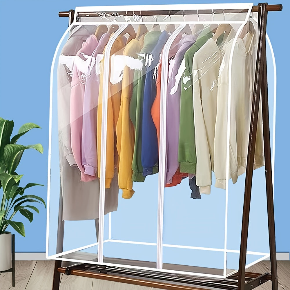 Fully Transparent Three-dimensional Clothes Dust Cover, Hanging Clothes Bag, Suitable for Coat, Dress And Other Storage, Thickened Washable Waterproof Cover