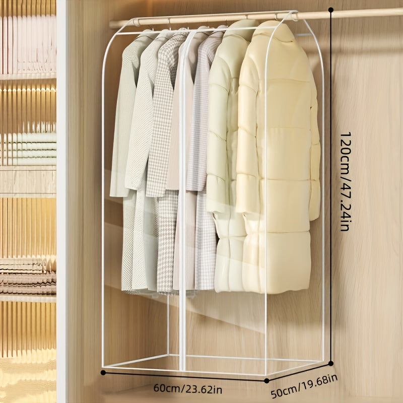 Fully Transparent Three-dimensional Clothes Dust Cover, Hanging Clothes Bag, Suitable for Coat, Dress And Other Storage, Thickened Washable Waterproof Cover