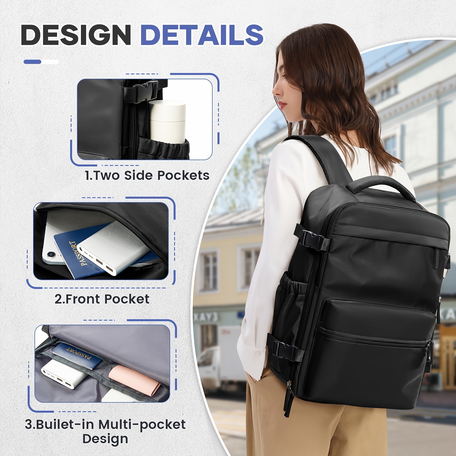 Travel Compression Bags with a Vacuum Pump for Carry-On Luggage And Air-Sealed Backpacks