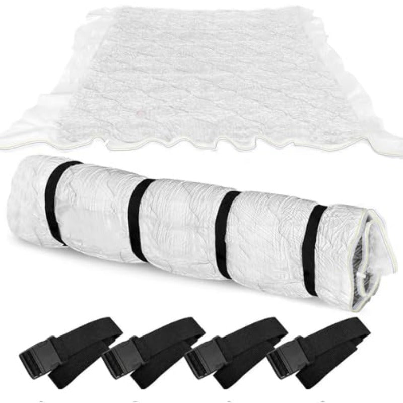 Mattr Oversized Queen & Full Size Vacuum Compression Bag - Heavy-Duty PA+PE Sealed Moving Bag with Dual-Zip Closure & 4-Strap System for Bedding, Mattresses, Quilts - Space Saver Storage for Transport, Organization (78.7x98.4in)