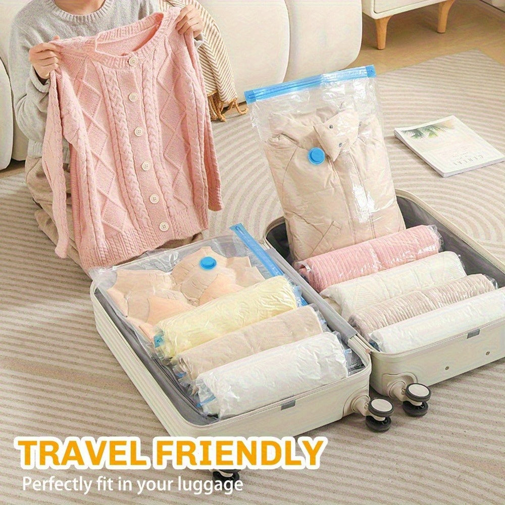 Vacuum Storage Bags 16pcs Vacuum Compression Bags with Electric Pump, Vacuum Storage Bags Space Saver Travel Size, Compression Bags for Storage for Luggage, Vacuum Storage Bags for Clothes, Bedding, Pillows, Quilts, Blankets