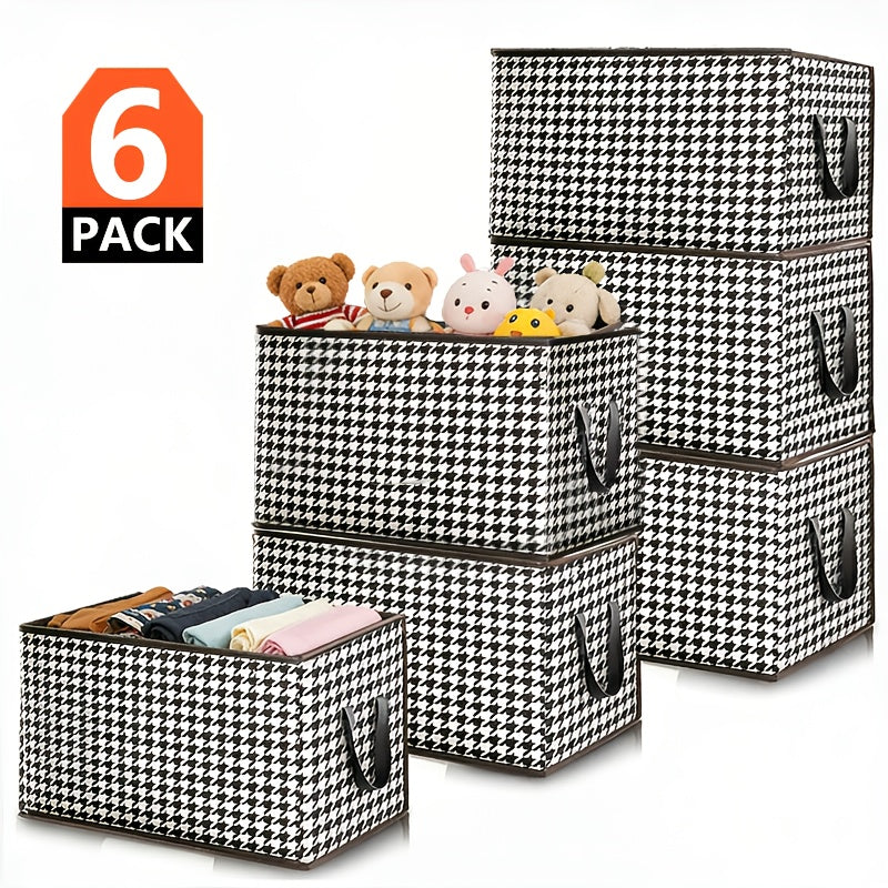 High-quality Large Fabric Foldable Storage Boxand Handle, Washable Storage Organizer Container Basket Cube with Lid, Suitable for Bedroom Closet Office, Under-Bed Storage