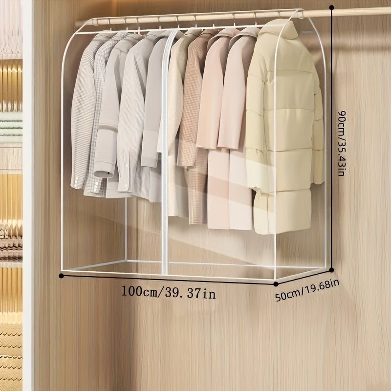 Fully Transparent Three-dimensional Clothes Dust Cover, Hanging Clothes Bag, Suitable for Coat, Dress And Other Storage, Thickened Washable Waterproof Cover