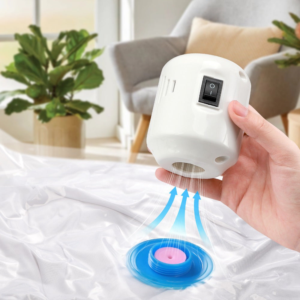 Vacuum Storage Bags 16pcs Vacuum Compression Bags with Electric Pump, Vacuum Storage Bags Space Saver Travel Size, Compression Bags for Storage for Luggage, Vacuum Storage Bags for Clothes, Bedding, Pillows, Quilts, Blankets