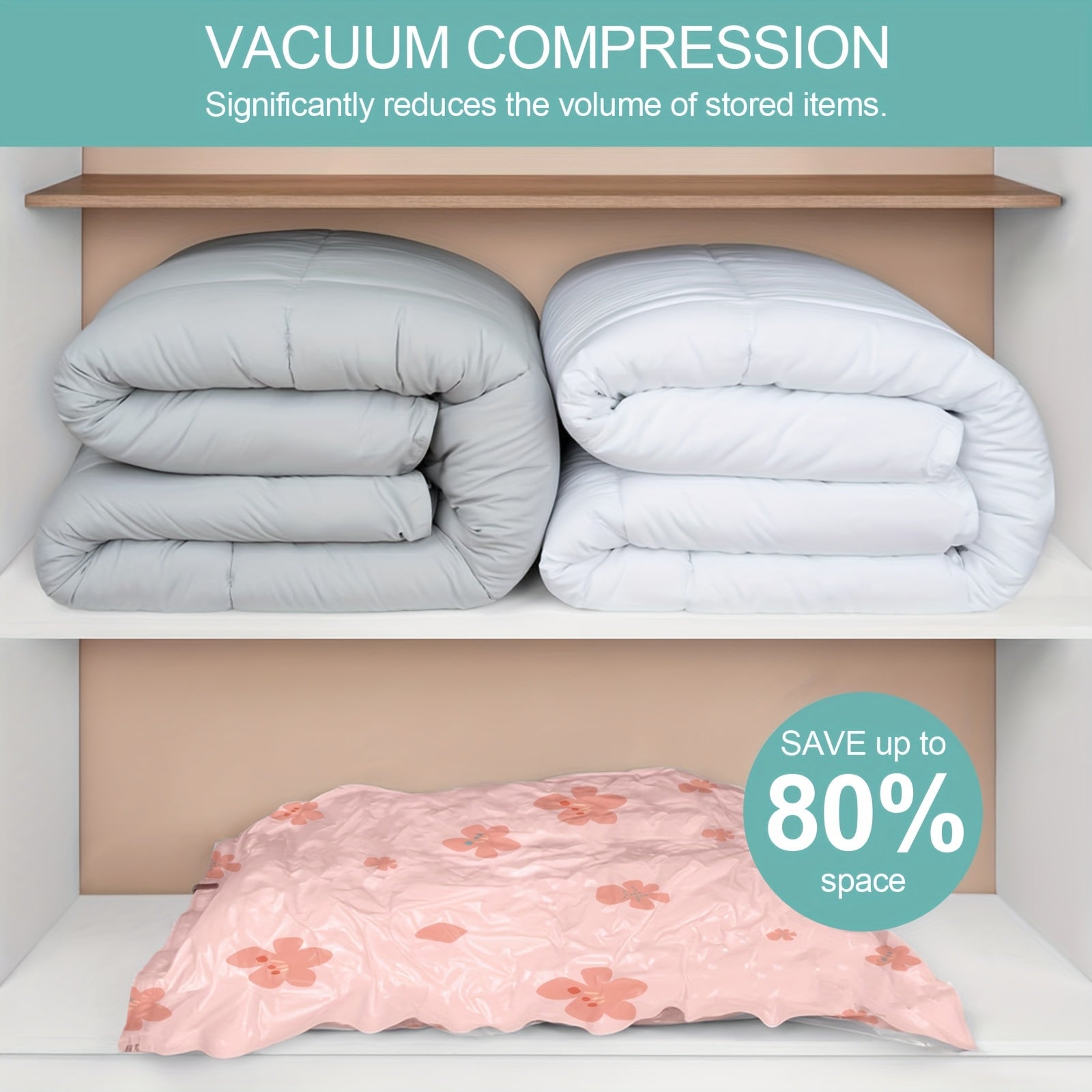 10\u002F12 Pack Vacuum Storage Bags, Space Saving Storage Bags (Extra Large\u002FLarge\u002FMedium\u002FSmall), Suitable for Quilt And Blanket Compression, Airtight Clothing Storage, with Hand Pump