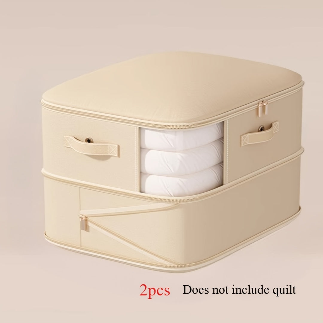 2pcs Large Transparent Vacuum Storage Bag With Perspective Window And Air Pump Valve - Space Saving Compression Blanket, Clothing, Seasonal Organization Zipper Closure, Home Organization, Convenient Organization, Sturdy Structure, Home Storage