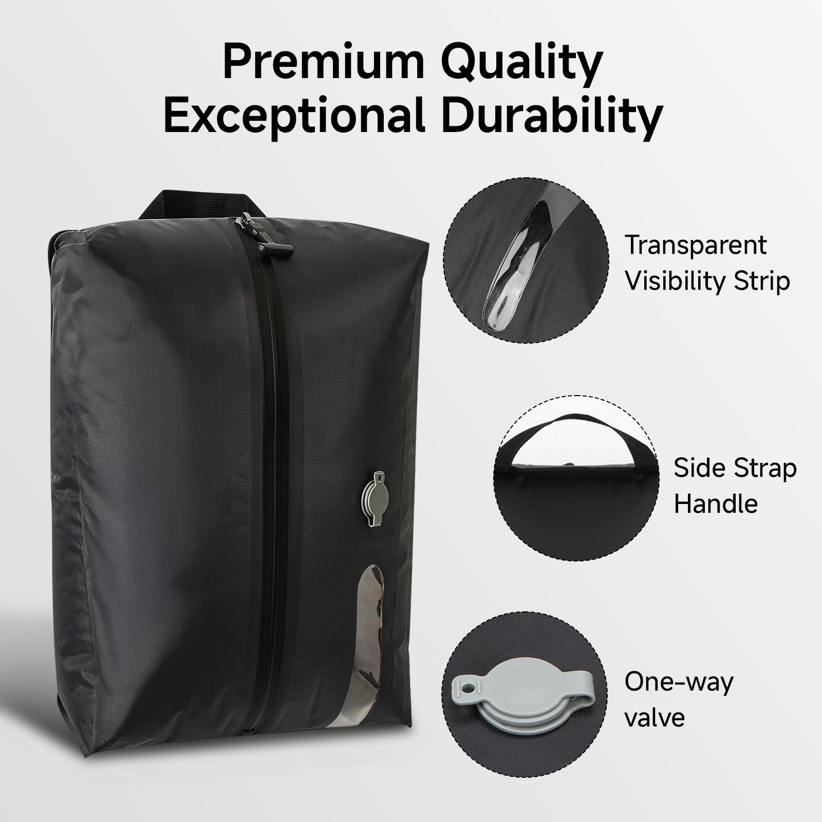 4.49gal IPX7 Waterproof Travel Electric Vacuum Compression Bag | Pump, 50% Space-Saving, Fits Suitcases, Backpacks, Carry-On Luggage, Ideal for Travel and Business Trips, Zipper Closure, Nylon Material, Charging