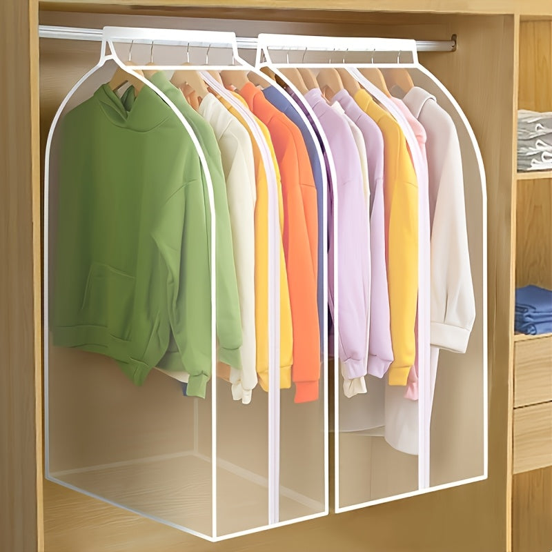 Fully Transparent Three-dimensional Clothes Dust Cover, Hanging Clothes Bag, Suitable for Coat, Dress And Other Storage, Thickened Washable Waterproof Cover